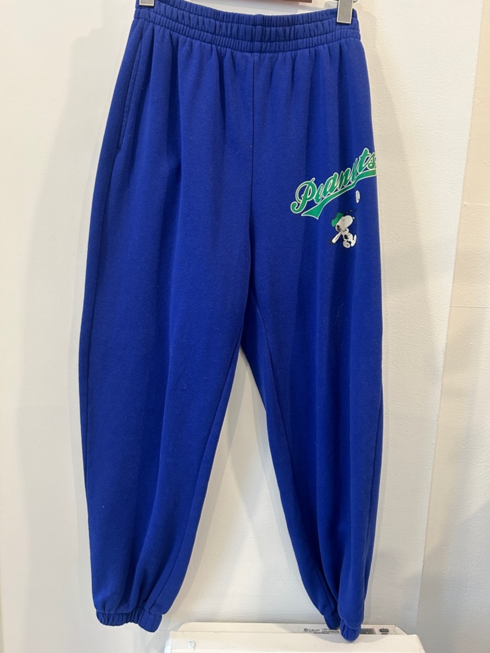Divided Royal Blue Track Joggers with Graphic Detail